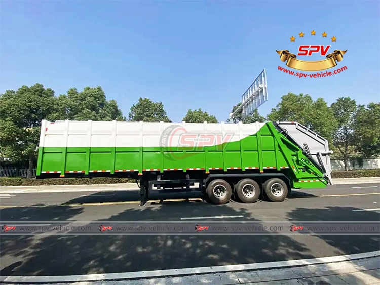 SPV-Vehicle - 45 CBM Garbage Compacting Semitrailer - Left Side View